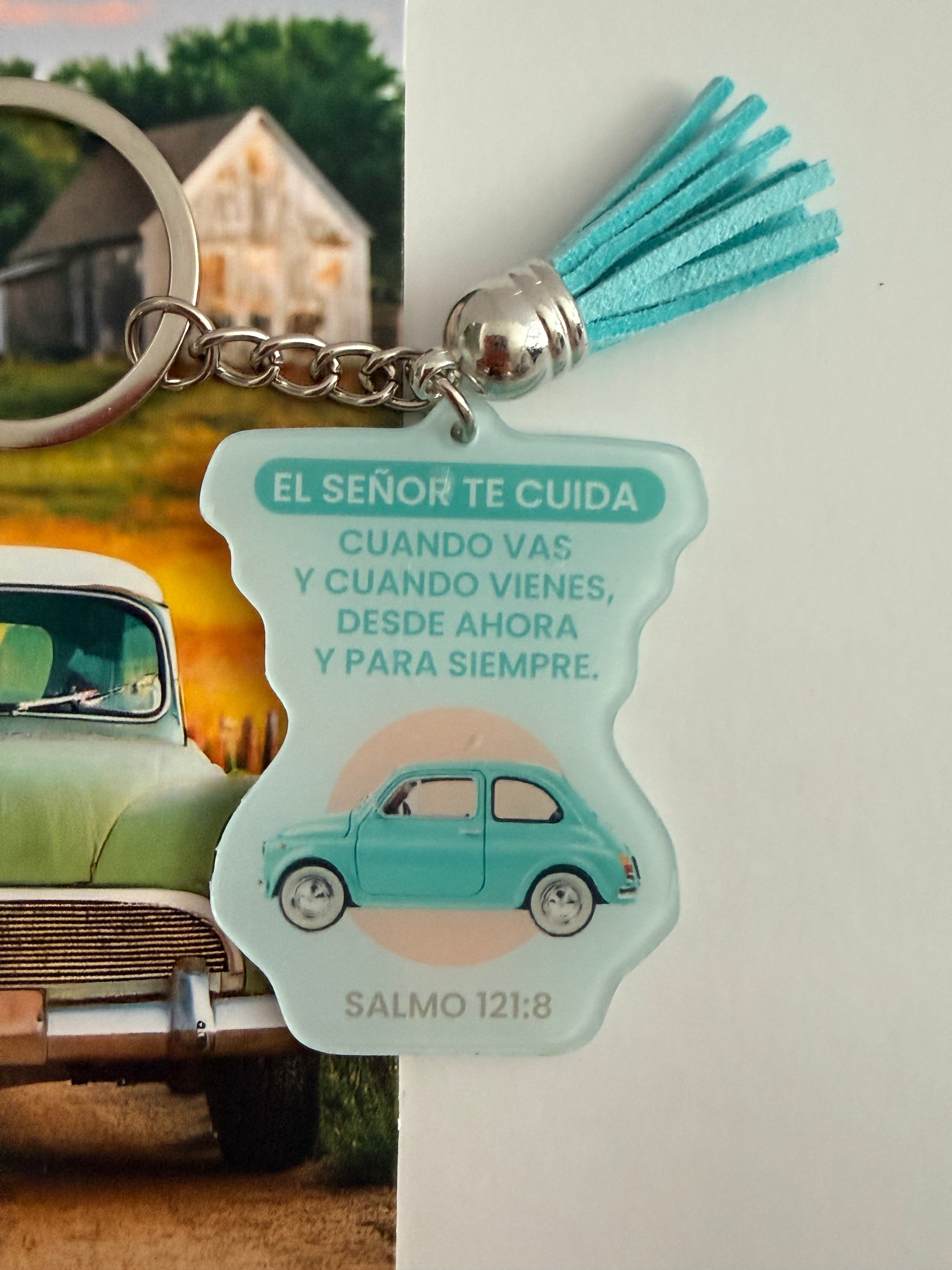 Llavero acrílico con Tassel. El Señor te cuida