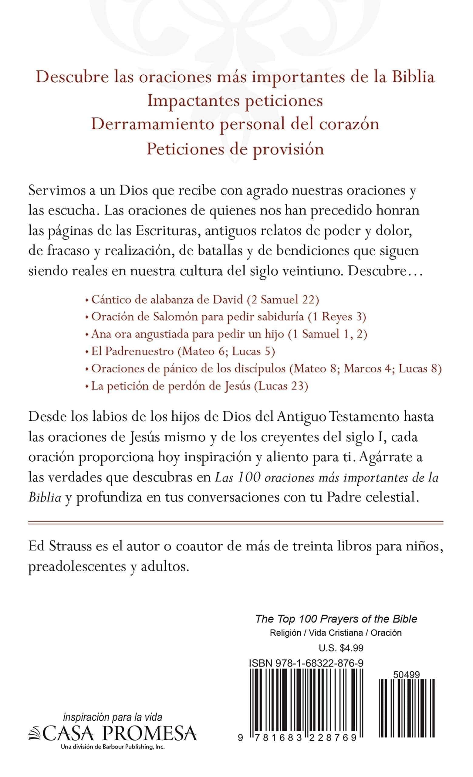 Las 100 oraciones más importantes de la Biblia - Ed Strauss (bolsillo) - Pura Vida Books