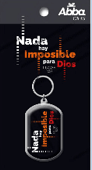 Llavero Acrílico - Nada es imposible para Dios