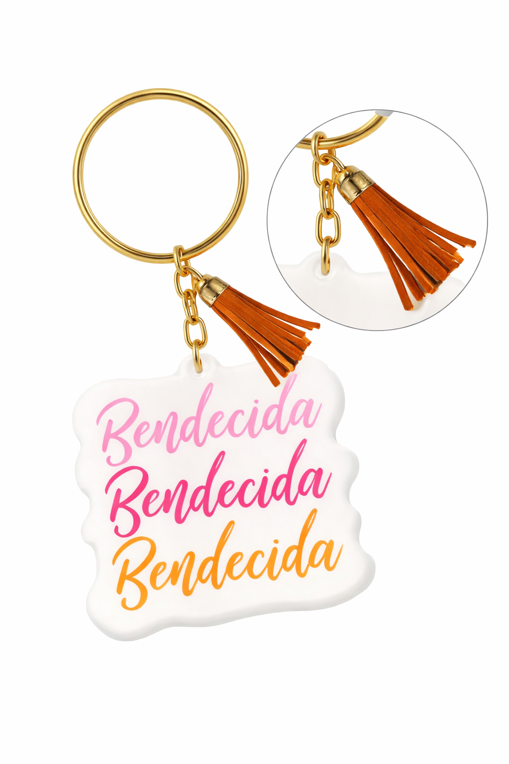 Llavero Acrilico con Tassel - Bendecida