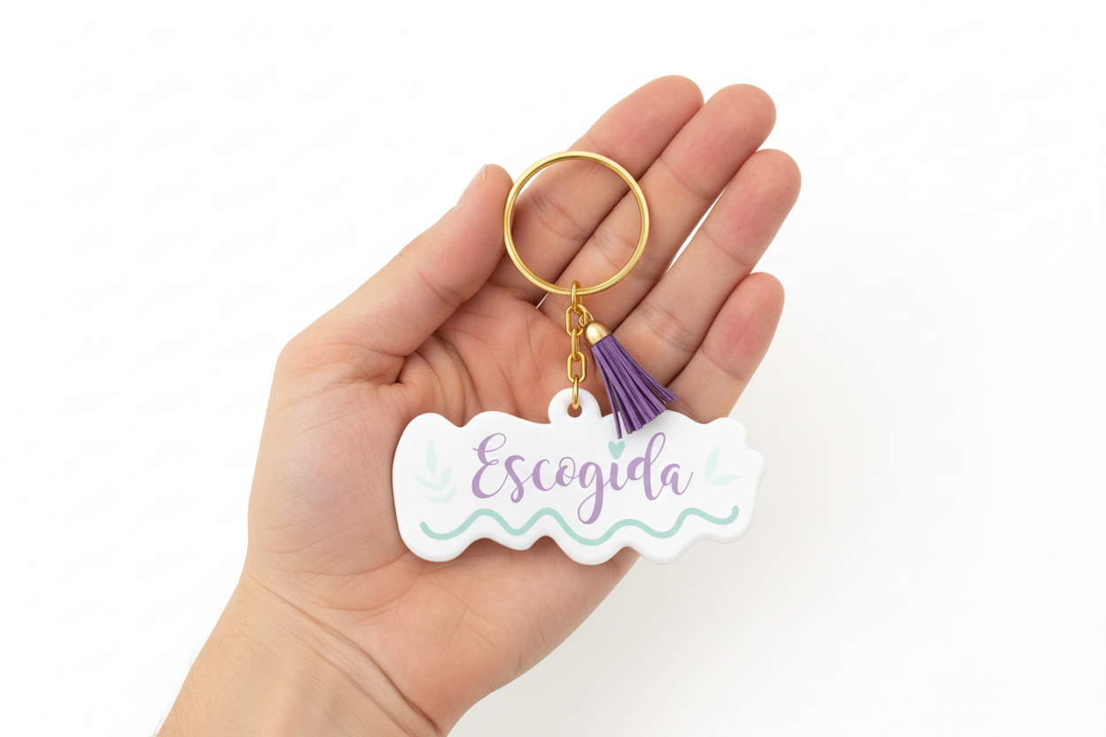 Llavero Acrilico con Tassel - Escogida