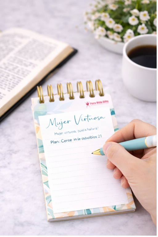 Notepad y Boligrafo- Mujer Virtuosa