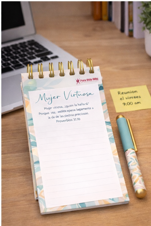 Notepad y Boligrafo- Mujer Virtuosa