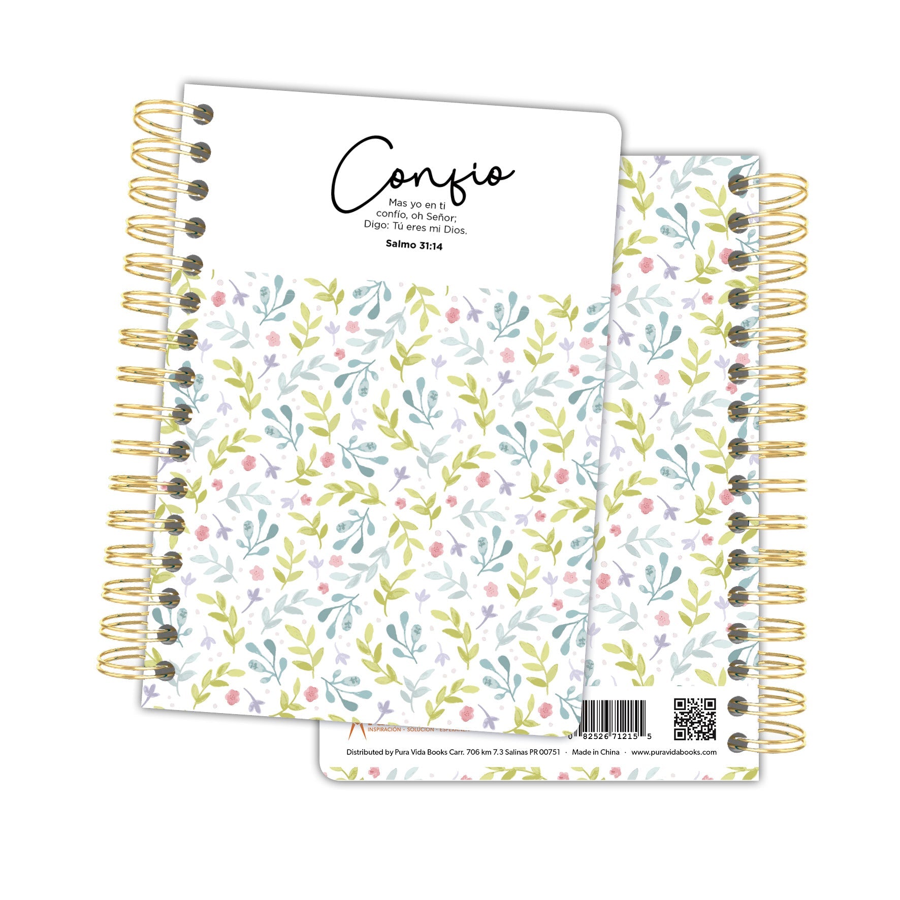 Confio  - Libretas Lineas & Flores - Pura Vida Books